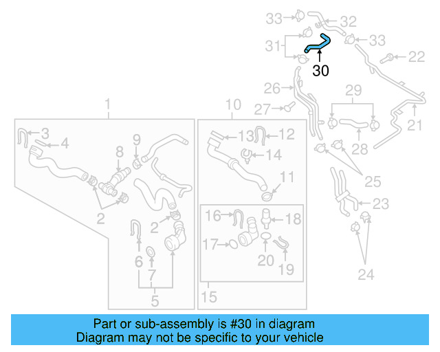Overflow Hose 1K0-122-447-GC - View 30