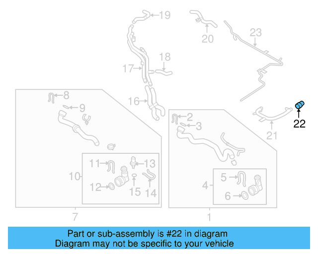 Engine Coolant Hose 06J-121-057-D - View 11