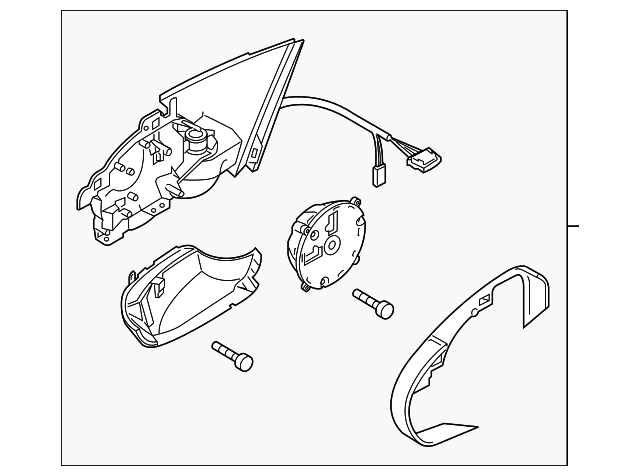 Mirror Assembly 561-857-508-BH-9B9