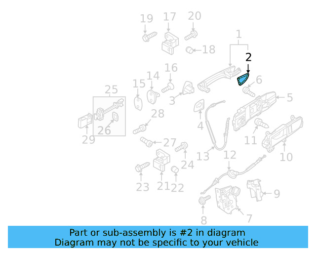 Handle, Outside Packing 5G0-837-210-B-9B9 - View 7
