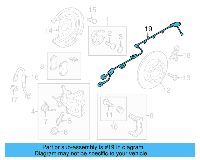 ABS Sensor Wire 5G0-927-904-BA