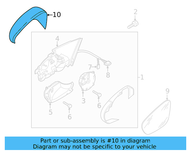 Mirror Cover (Unpainted) 561857538agru - View 5