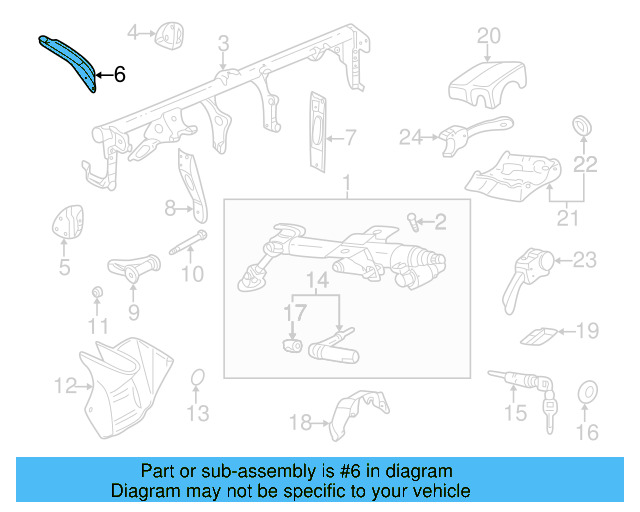 Upper Support 1J0-419-281-B - View 6