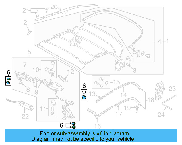 Latch Assembly Repair Kit 5C3-898-931 - View 7