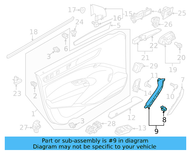 Pull Handle 561-867-179-D-UVB - View 2