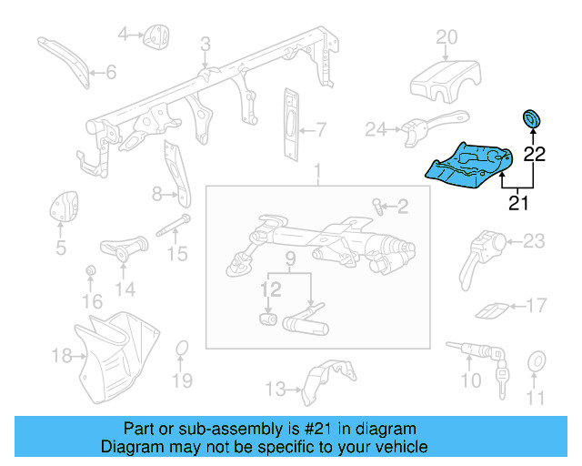 Lower Column Cover 1K0-858-559-C-9B9 - View 18