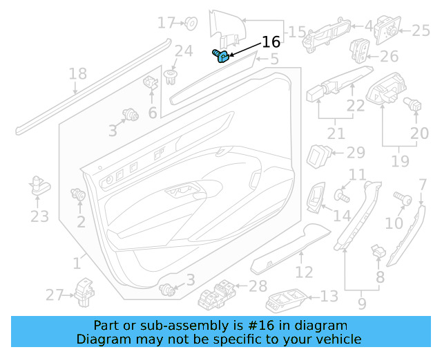 Corner Cover Clip 6E0-837-732 - View 30