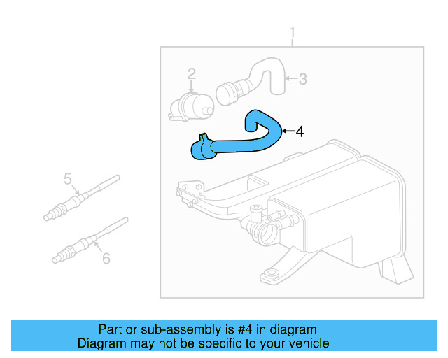 Breather Tube 7P0-201-342-A - View 2