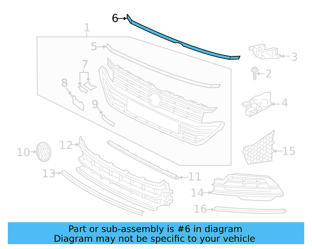 Filler (Unpainted) 3g8853053gru - View 5