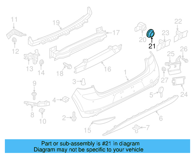 Park Sensor Seal 5Q0-919-133-9B9 - View 13