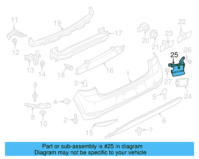 Blind Spot Radar Bracket 5G6-907-455 - View 4