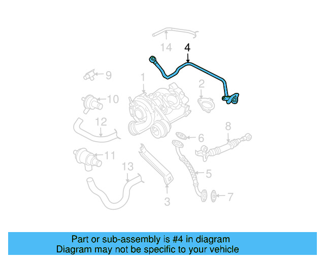 Oil Inlet Line 06A-145-778-D - View 7