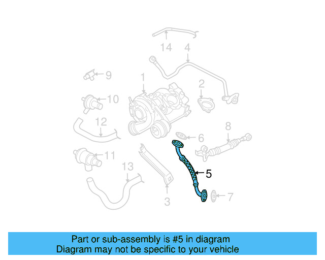 Oil Return Line 06A-145-735-AA - View 13