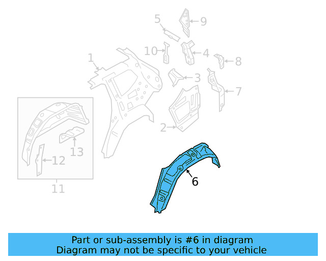 Outer Wheelhouse 3CN-809-411-A - View 3