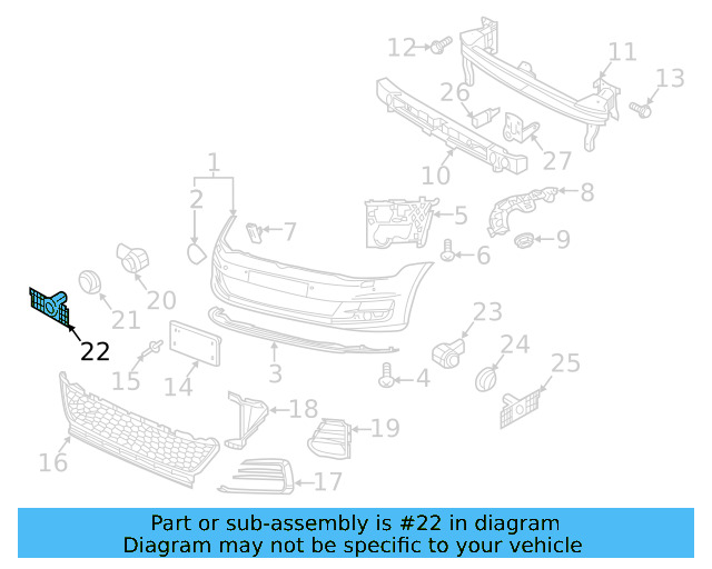 Park Sensor Bracket 5G0-919-494-G - View 2