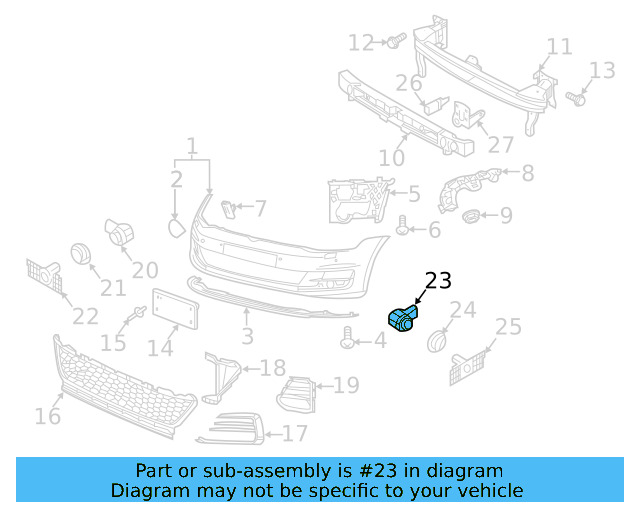 Sensor (Unpainted) 5q0919297bgru - View 27