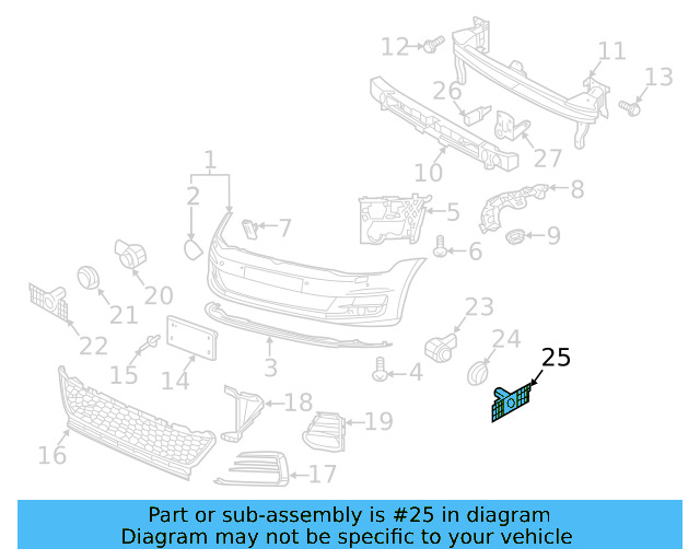 Auto Park Sensor Bracket 5G0-919-399-B - View 3