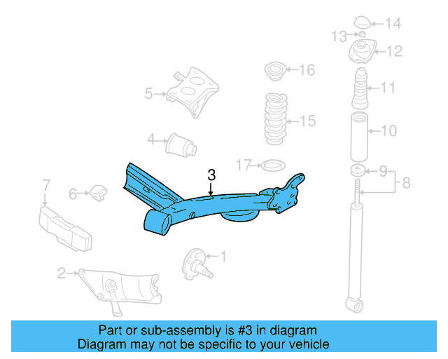 Axle Beam 1J0-500-051-J - View 5