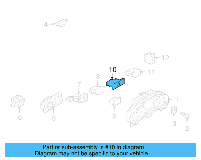 Hazard Switch 7P6-953-509-B - View 5