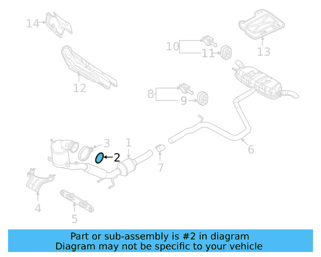 Converter & Pipe Gasket 5Q0-253-115-B - View 52