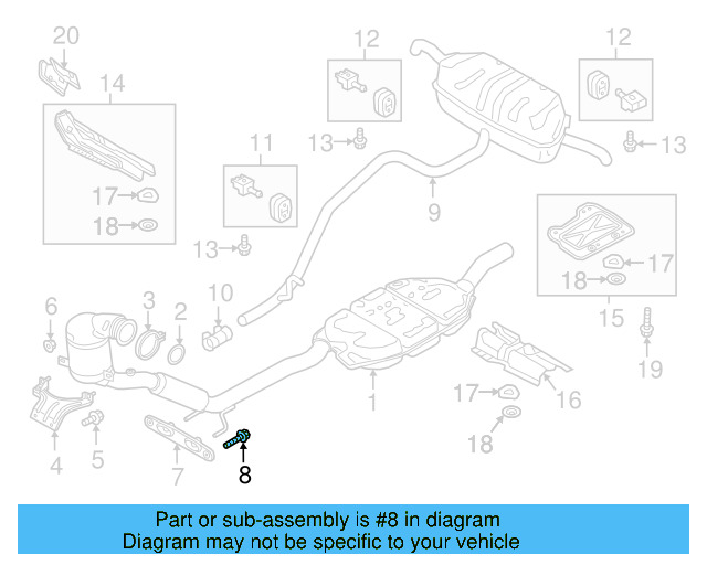 Exhaust System Hanger Bracket 5Q0-253-144-AE
