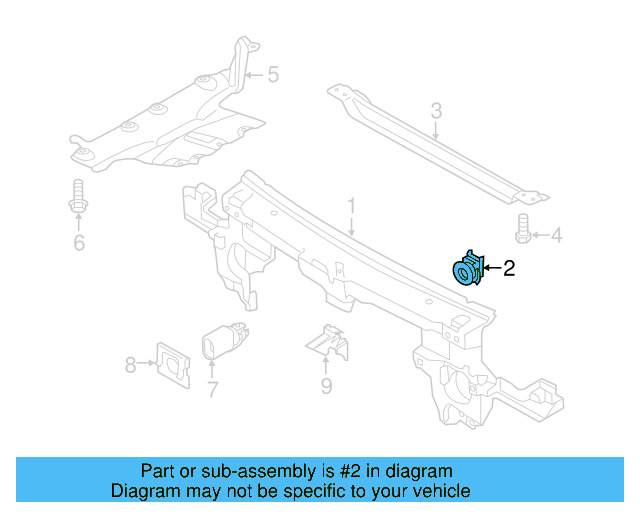 Headlamp Assembly Spacer 8E0-806-193 - View 19