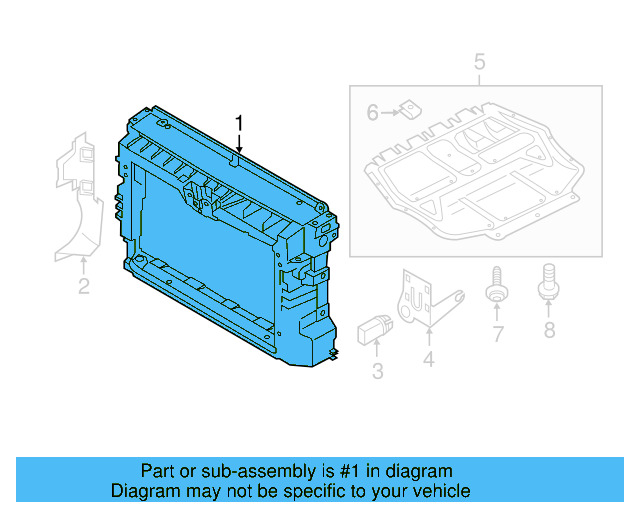 Radiator Support 561-805-588-B-9B9 - View 6