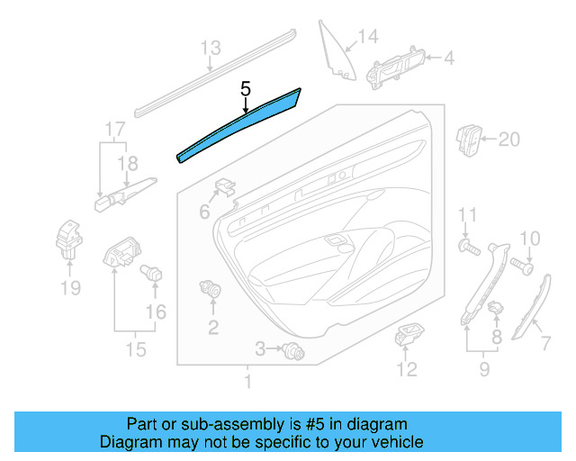Molding 561-867-409-B-NV1 - View 3