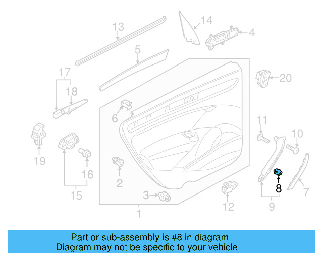 Handle Cover Clip 1T0-867-947-A - View 14