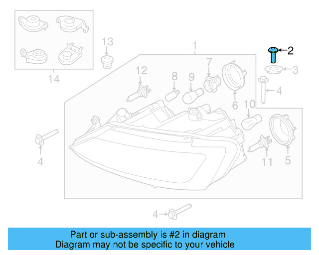 Headlamp Assembly Screw N-906-833-02 - View 28