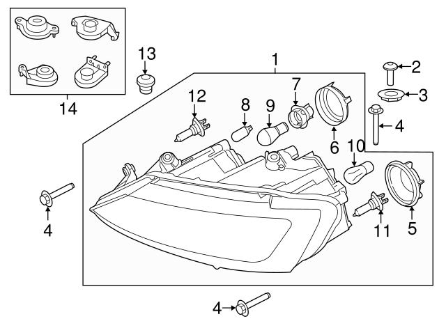 Headlamp Assembly Screw N-906-833-02