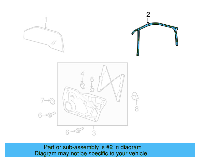 Window Guide 5N0-837-432-G-5AP - View 3