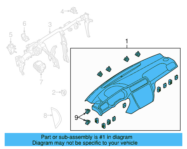 Instrument Panel 5C7-857-002-D-6T6 - View 5