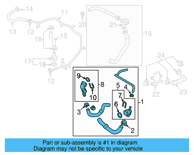 Upper Hose 5QN-122-101-AL - View 4