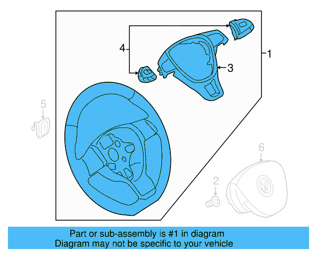 Steering Wheel 5C0-419-091-FA-81U - View 8