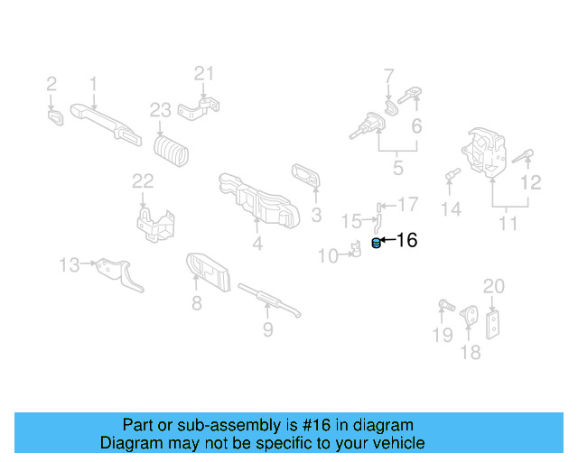 Door Lock Rod Clip 3B0-837-861-A - View 21