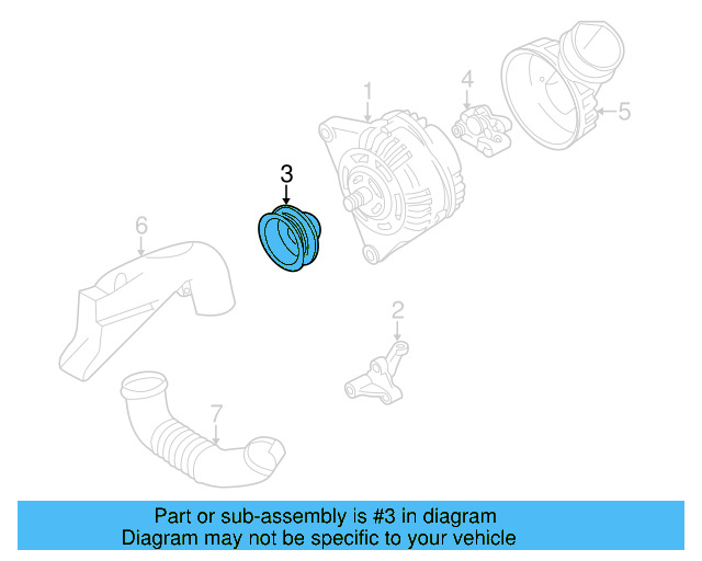 Alternator Pulley 054-903-119-E