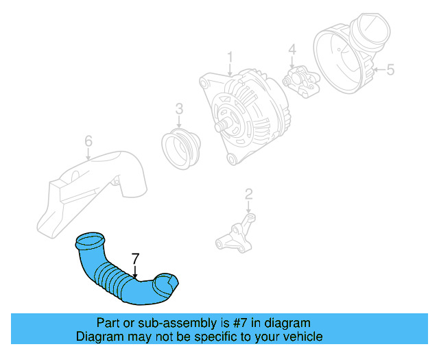 Intake Hose 4B0-903-655 - View 3