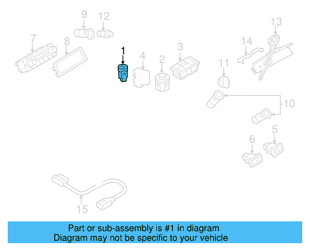 Start Button 7P1-905-217-B-3Q7 - View 4