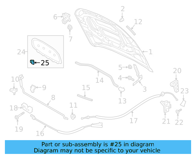 Hood Insulation Pad Clip 1T0-863-727 - View 4