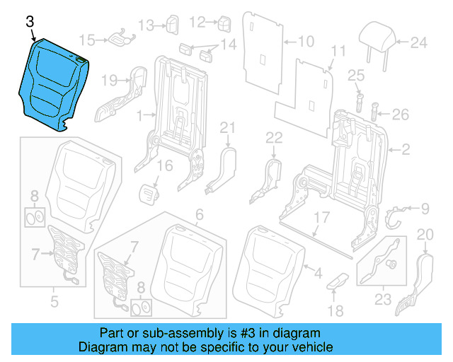 Seat Back Pad 7P6-885-776-K - View 5