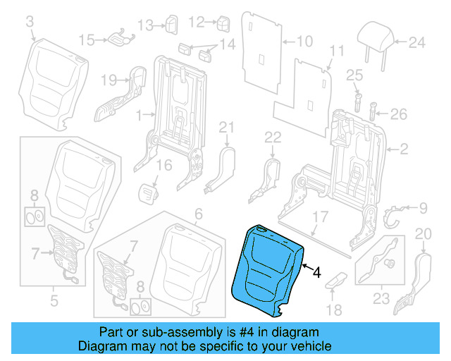 Seat Back Pad 7P6-885-775-R - View 2