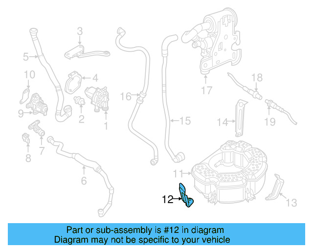 Vapor Canister Bracket 1K0-201-827-D - View 20