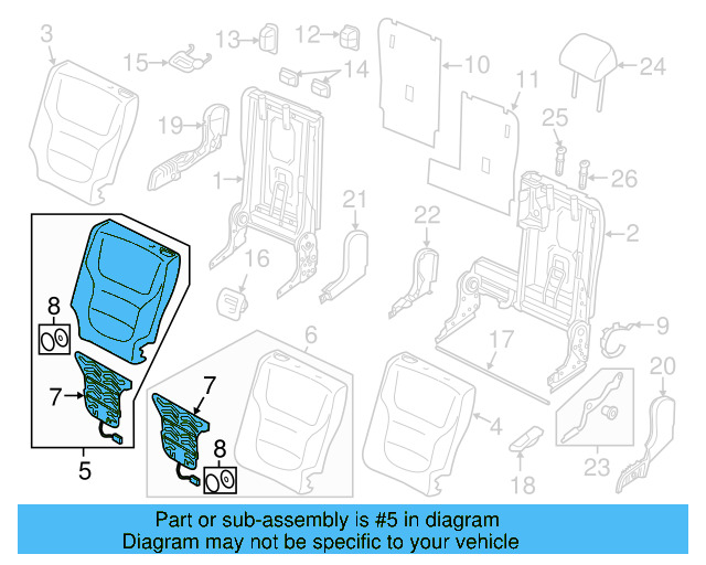Seat Back Cover 7P6-885-806-JJ-Y0C - View 4