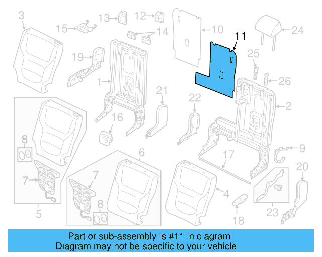 Seat Back Panel 7P6-885-753-C-JB1 - View 5