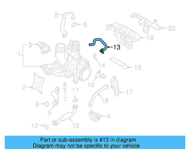 Water Outlet Pipe 06K-121-492-M - View 6