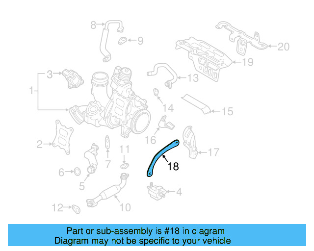 Turbocharger Mount Heat Shield Bracket 06K-145-383 - View 11