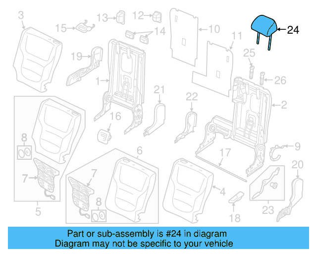 Headrest 7P6-885-901-F-OBK - View 4