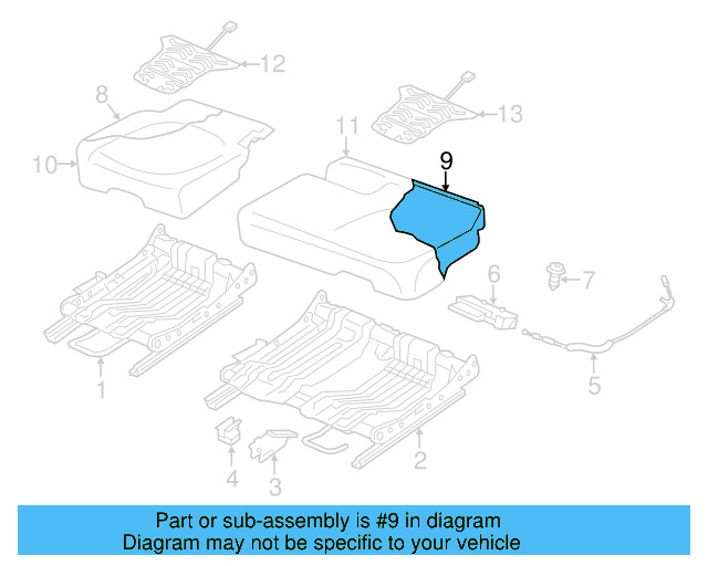 Seat Cushion Pad 7P6-885-375-K - View 2