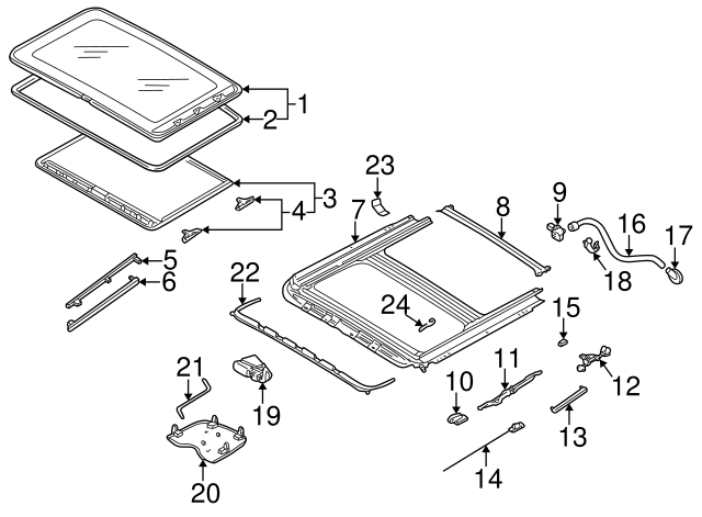 Sunshade Guide 8D5-877-165-A - View 37